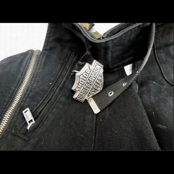 “RARE” VINTAGE HARLEY DAVIDSON WOMEN'S CHAPS Size 4 BLACK DENIM . - HARD TO FIND - Picture 9 of 11